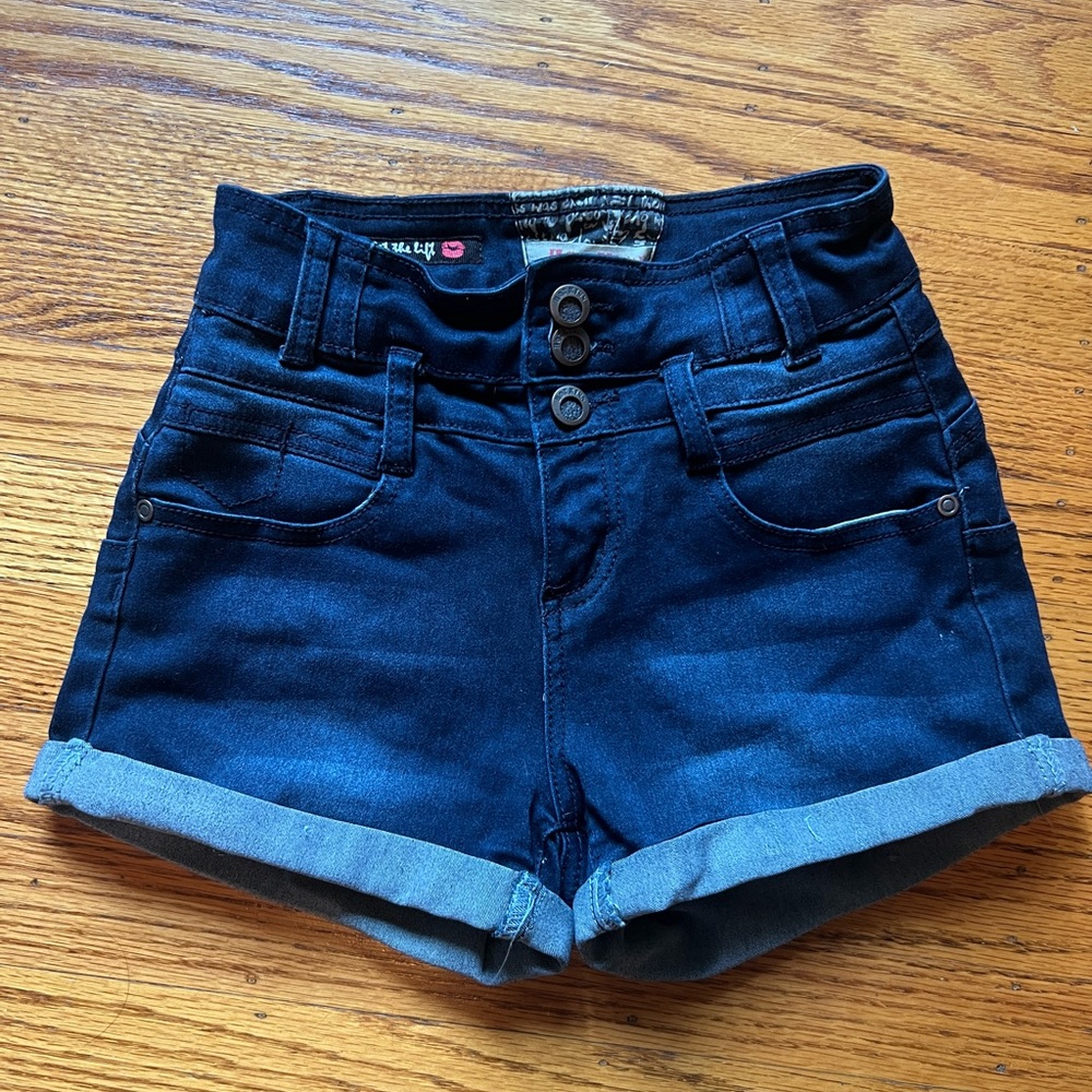 Hot Kiss Lifting High Waisted Button Shorts